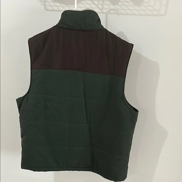 Men's Ruff Hewn Green Vest w/ Brown Accents - Picture 2 of 5